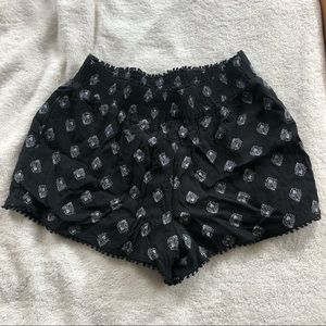 Black and White Stretchy Shorts